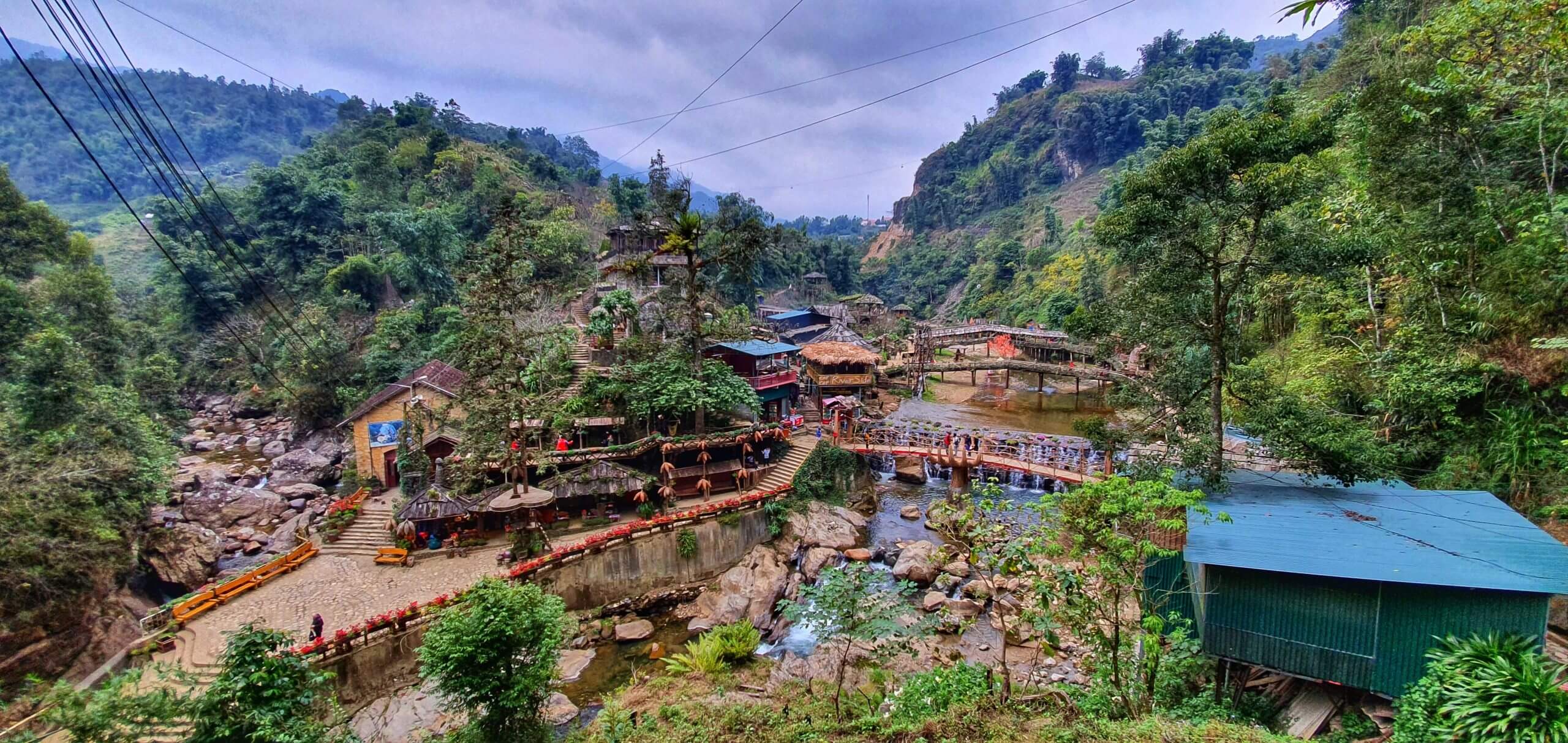 Mountain road connecting Sapa town with nearby villages