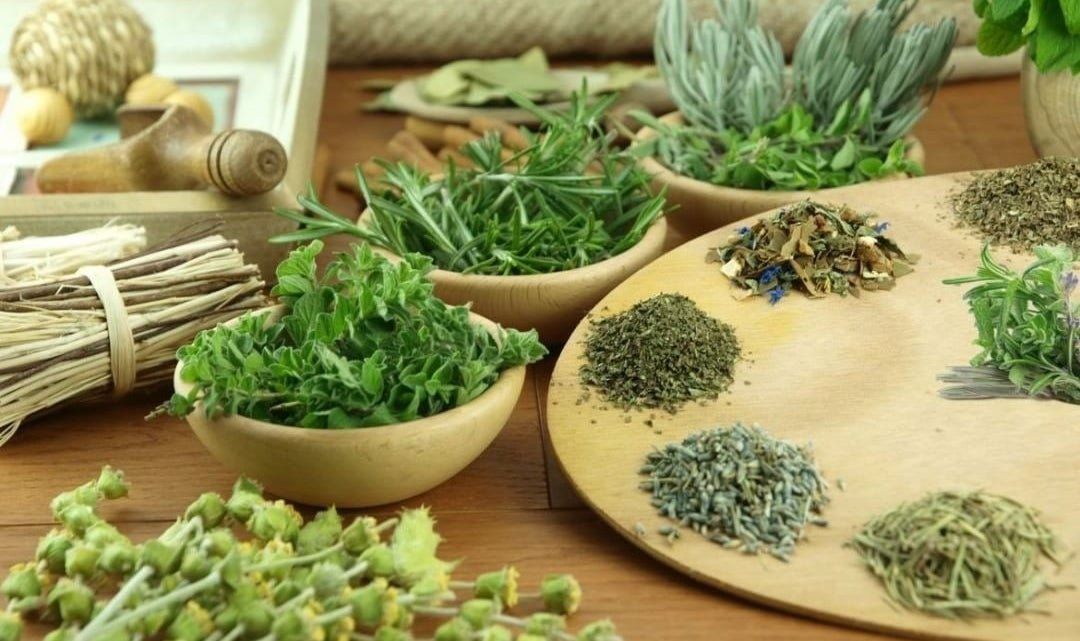 Traditional herbal products and natural remedies sold by ethnic vendors